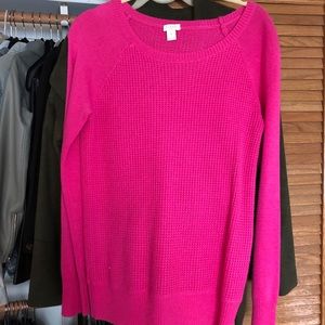 JCREW pink cashmere sweater